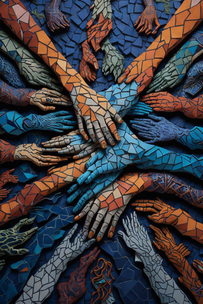 Leonardo_Diffusion_A_mosaic_of_interlinked_hands_each_with_a_u_1